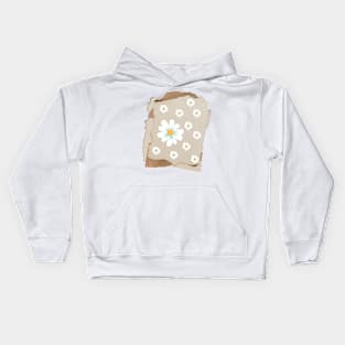 Brown paper and flower Kids Hoodie